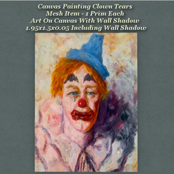 Second Life Marketplace - Canvas Painting Clown Tears